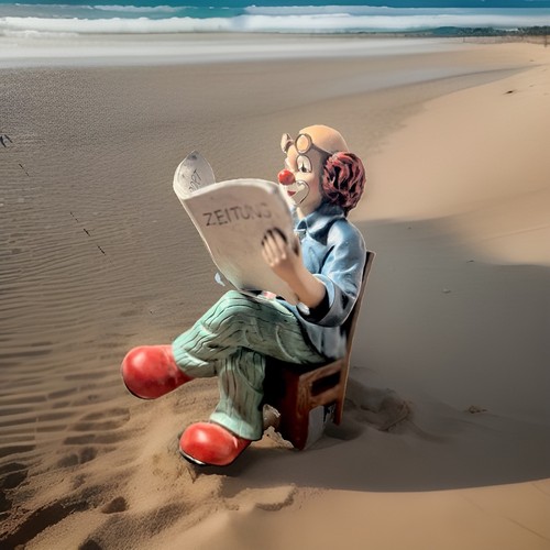 Gilde clown figur - gilde, auf