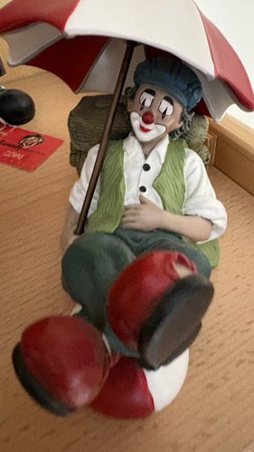 Gilde clown dekofigur sitzend - clown,